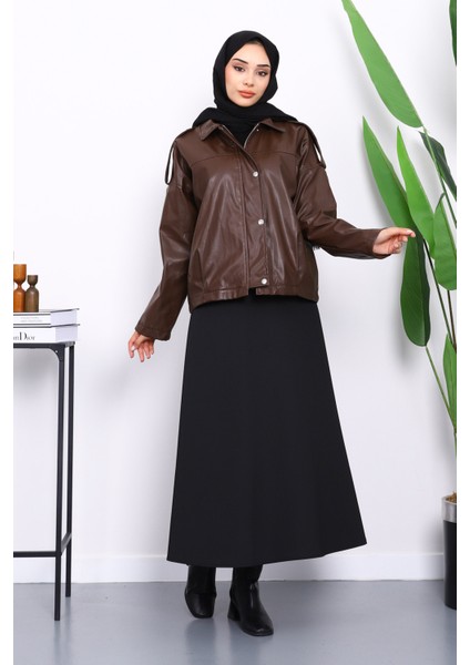 Kahverengi Omuz Apoletli Deri Ceket fiyatları