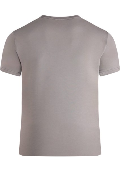 Gri Regular Fit Bisiklet Yaka Tişört modelleri