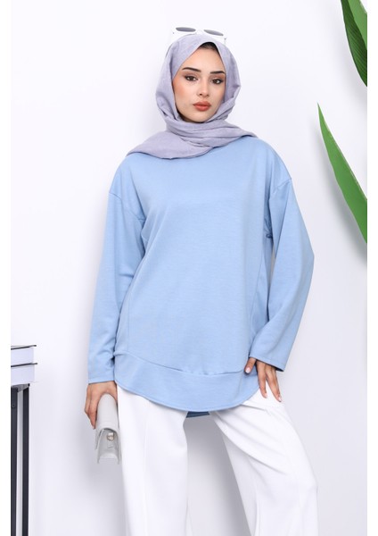 Bebe Mavi Bisiklet Yaka Modal Sweat