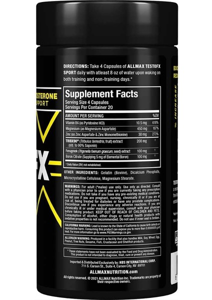 Testofx Sport Test Booster Tribulus Fenugreek Boron - 80 Caps fiyatları