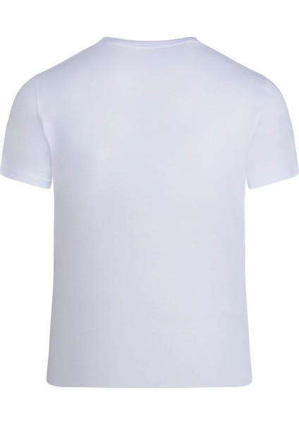 Beyaz Regular Fit Bisiklet Yaka Tişört modelleri