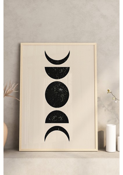 ⚫ Minimalist Geometrik Desenli 3’lü Çerçeveli Tablo Seti🌿 CRV1161 23 x 32 modelleri