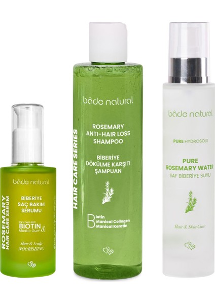 Biberiye Özlü Dökülme Karşıtı ve Güçlendirici Saç Bakım Seti