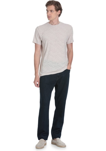 Ekru Regular Fit Bisiklet Yaka Tişört fiyatları