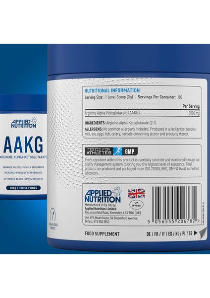 Aakg - L Arginine Alpha Ketoglutarate 3000MG Nitric Oxide Energy Boost Muscle Pump fiyatları