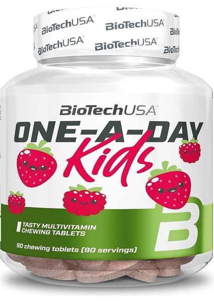Bıotech Usa One-A-Day Kids Vitamin + Mineral - 90 Chewable Çiğneme Tab +4 Çocuklara Özel) Usa Menşei