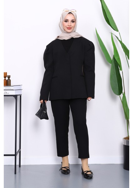 Siyah Vatkalı Düğmeli Ceket fiyatları
