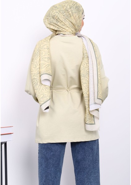 Pastel Yeşili Dikiş Detaylı Yanları Yırtmaçlı Sweatshirt fırsatları