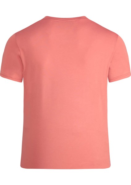 Pembe Regular Fit Bisiklet Yaka Tişört modelleri