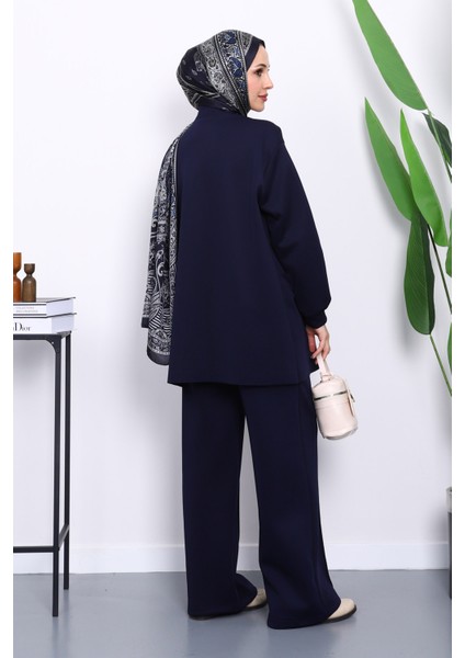 Lacivert Fermuarlı Tunik Pantolonlu Takım fırsatları