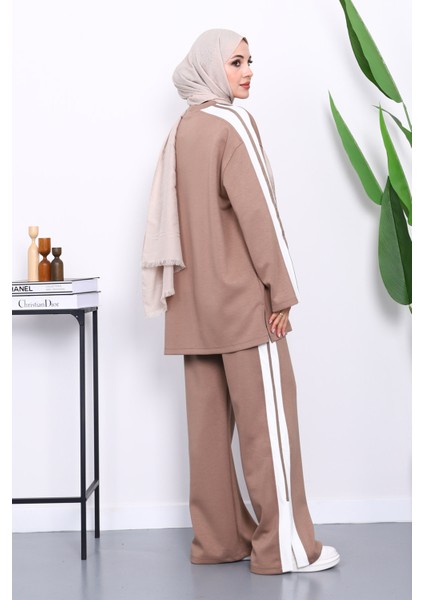 Vizon Renk Bloklu Tunik Pantolonlu Takım fırsatları