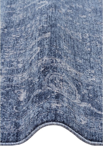 Shiraz SHR 03 Navy - Vintage Eskitme Desenli Yumuşak Dokulu Modern Makine Halısı indirimleri