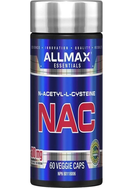 Nac - 60 Veggie Capsules - Immune Support & Free Radical Protection - 60 Servings