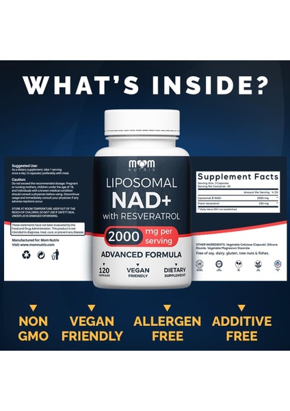 Nutrix Liposomal Nad Resveratrol 2000 Mg 120 Caps fırsatları