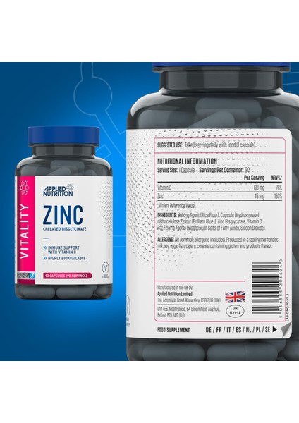 Zinc(Çinko)+Vitamin C 90 Caps fırsatları