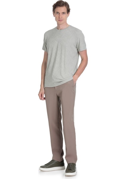 Haki Regular Fit Bisiklet Yaka Tişört fiyatları