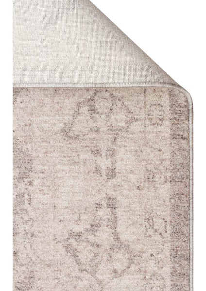 Shiraz SHR 01 Gri - Vintage Eskitme Desenli Yumuşak Dokulu Modern Makine Halısı