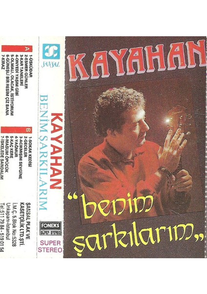 Kayahan – "benim Şarkılarım" Kaset – 1989 - Ambalajında fırsatları