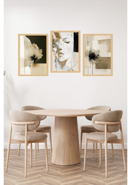 🎨 Sanatsal Dokunuşlarla Evinizi Taçlandırın – Soyut Yüz ve Çiçek Temalı 3’lü Tablo Seti🌟 CRVS1167 13 x 17 fiyatları