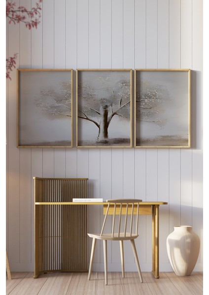 🌿 Ağaç Temalı 3'lü Mdf Çerçeveli Tablo Seti - Doğanın Sakinliği Evinizde 🌿 CRV1176 23 x 32 fiyatları