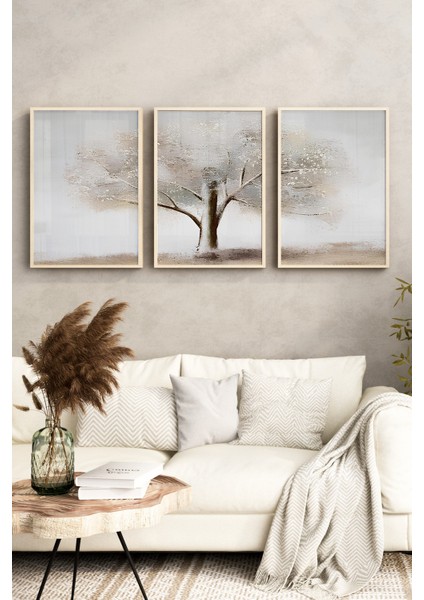 🌿 Ağaç Temalı 3'lü Mdf Çerçeveli Tablo Seti - Doğanın Sakinliği Evinizde 🌿 CRV1176 23 x 32 fırsatları