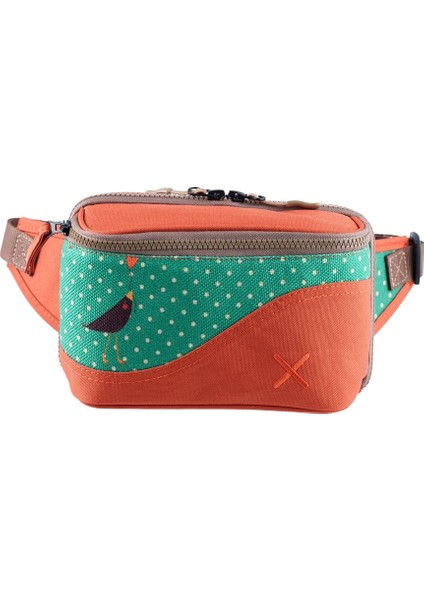 Turuncu Karga Desenli Kanvas Unisex Göğüs ve Bel Çantası