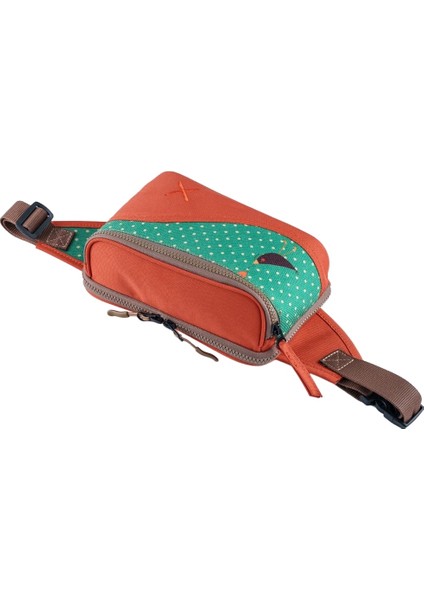 Turuncu Karga Desenli Kanvas Unisex Göğüs ve Bel Çantası modelleri