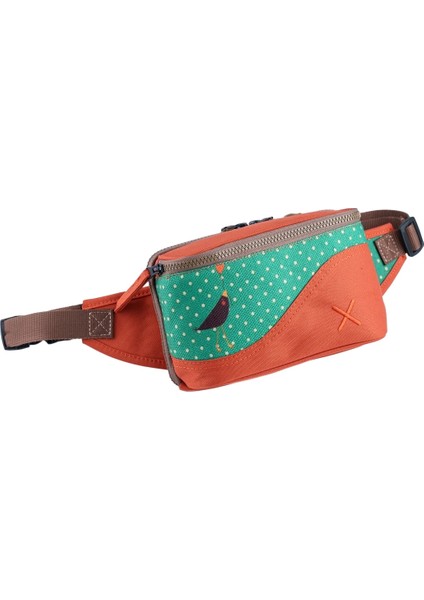 Turuncu Karga Desenli Kanvas Unisex Göğüs ve Bel Çantası indirimleri