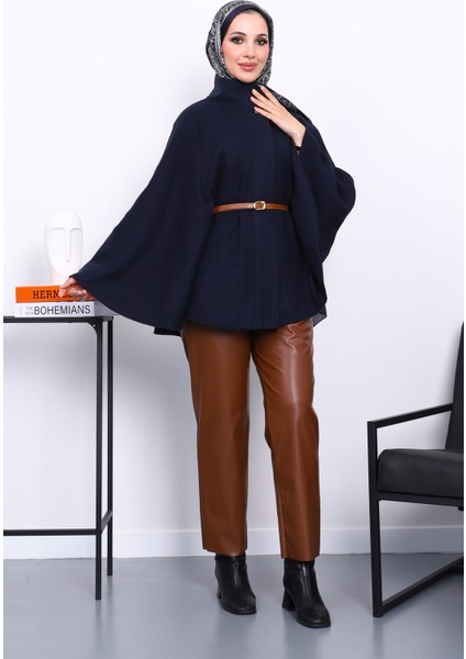 Lacivert Hakim Yaka Bel Kemerli Panço fiyatları