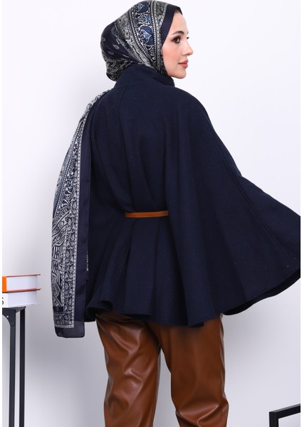 Lacivert Hakim Yaka Bel Kemerli Panço fırsatları