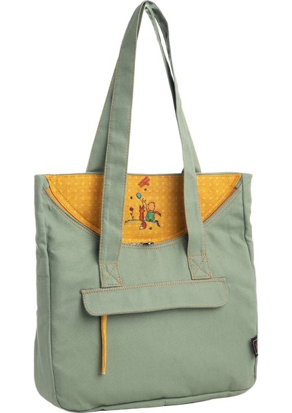 Su Yeşili Küçük Prens Desenli Canvas Kumaş Omuz Çantası fiyatları