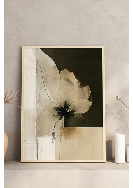 🖤 Soyut Kadın Portresi ve Çiçek Temalı 3’lü Ahşap Çerçeveli Sanatsal Tablo Seti🌿 CRV1167 23 x 32 modelleri