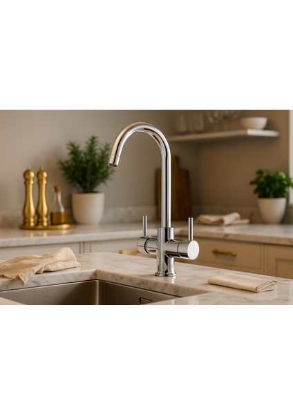 Baston Arıtmalı Batarya Sıcak Soğuk Arıtma Girişli Mutfak Eviye Bataryası - 2 Yıl Garantili modelleri