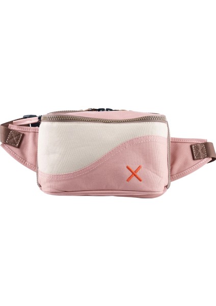 Pembe Krem Kanvas Unisex Göğüs ve Bel Çantası