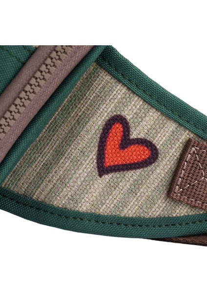 Yeşil Kedi & Köpek Desenli Kanvas Unisex Göğüs ve Bel Çantası modelleri