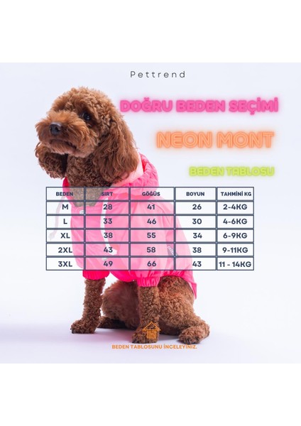 Neon Sarı Mont Köpek Mont Köpek Kıyafeti Köpek Yağmurluğu(Küçük ve Büyük Irklar Için) fırsatları