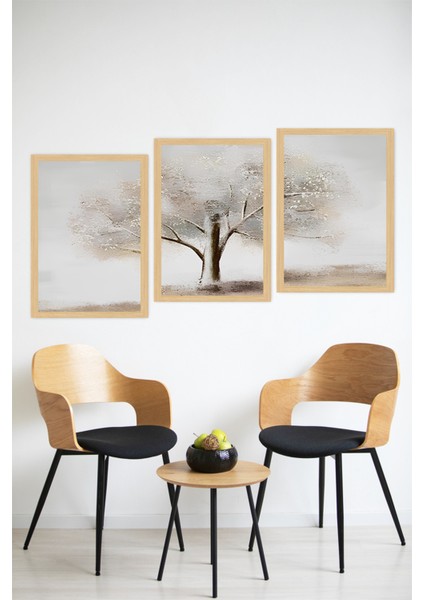 🌿 Doğal Ağaç Temalı Çerçeve Görünümlü Tablo Seti–modern ve Huzurlu Dekorun Anahtarı 🌟 CRVS1176 13 x 17 modelleri