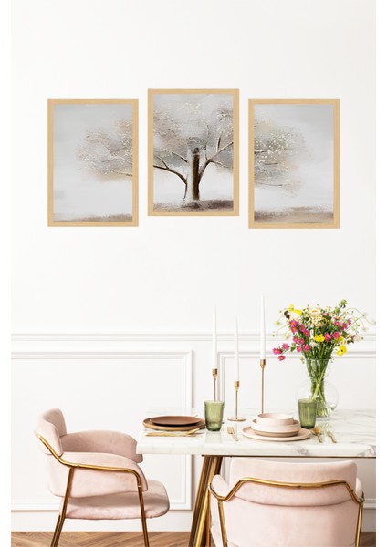 🌿 Doğal Ağaç Temalı Çerçeve Görünümlü Tablo Seti–modern ve Huzurlu Dekorun Anahtarı 🌟 CRVS1176 13 x 17 fırsatları