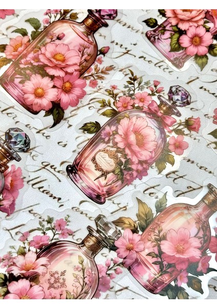 Blooming Bottles–çiçekli Parfüm Şişesi Temalı Sticker Seti 30 Adet/bullet Journal/etiket/çıkartma fiyatları