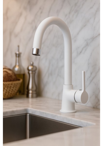 Armut Krom Delta Mutfak Eviye Bataryası Sıcak Soğuk Girişli - 2 Yıl Garantili