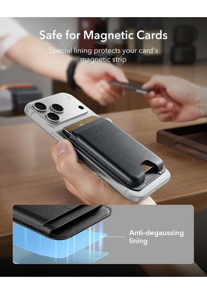 Halolock Wallet Boost Magsafe 5 Kart Tutuşlu Rfıd Blocking Korumalı Deri Kartlık