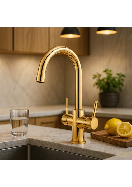 Baston Arıtmalı Batarya Sıcak Soğuk Arıtma Girişli Mutfak Eviye Bataryası - 2 Yıl Garantili modelleri