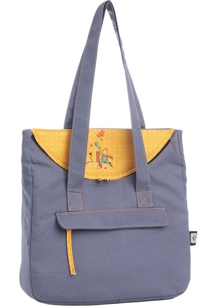 Gri Küçük Prens Desenli Canvas Kumaş Omuz Çantası fiyatları