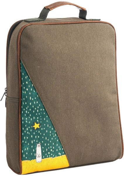 Vizon Kutup Ayısı Desenli Üçgen Laptop & Sırt Çantası