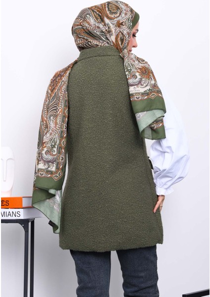 Haki Düğmeli Buklet Yelek fırsatları