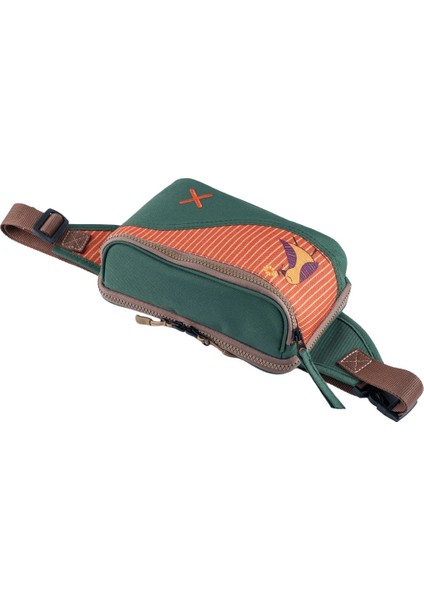 Yeşil Kuş Desenli Kanvas Unisex Göğüs ve Bel Çantası modelleri
