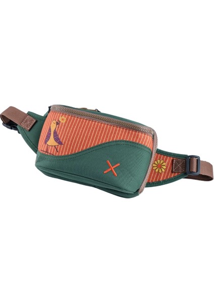 Yeşil Kuş Desenli Kanvas Unisex Göğüs ve Bel Çantası indirimleri