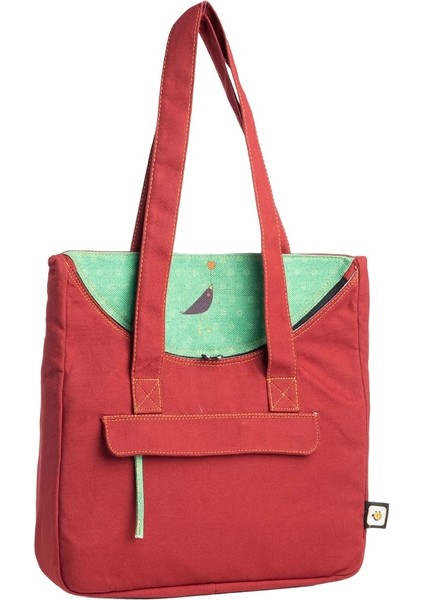 Bordo Karga Desenli Canvas Kumaş Omuz Çantası fiyatları