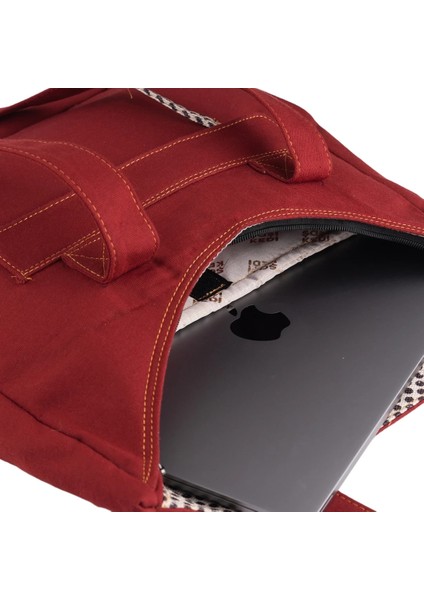 Bordo Karga Desenli Canvas Kumaş Omuz Çantası fırsatları