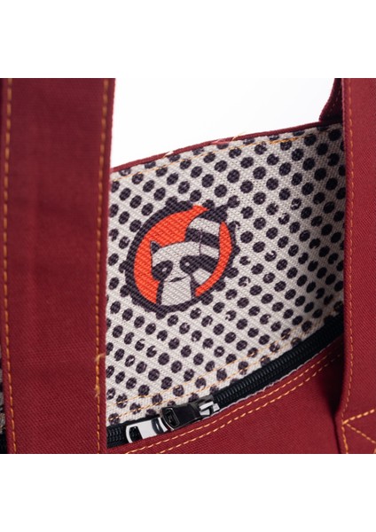 Bordo Rakun Desenli Canvas Kumaş Omuz Çantası modelleri